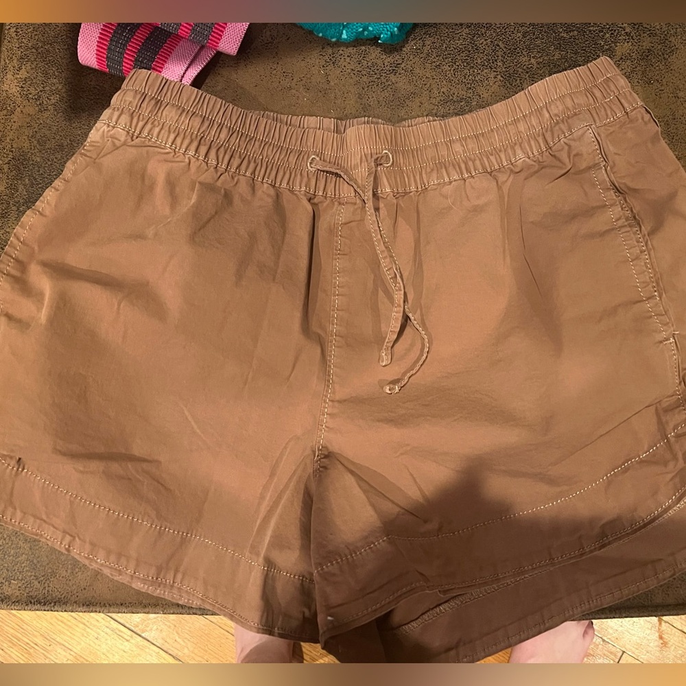 SO Women’s Casual Elastic-Waist Brown Shorts